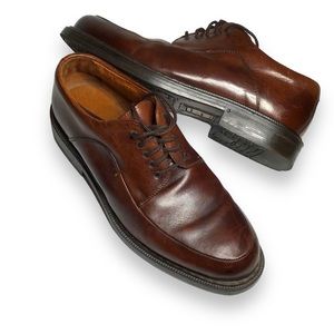 Johnston & Murphy Mens Lace Up Leather Loafer Oxford Shoes, Brown, size 9M